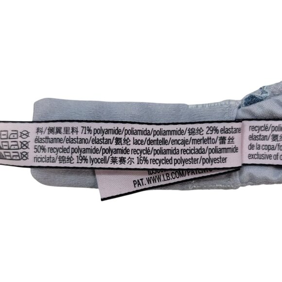 Victoria's Secret Body By Perfect Shape Bra Gray 32C Floral Lace Underwire Padd - Picture 11 of 12